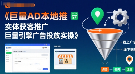 巨量AD本地推实体获客推广，巨量引擎广告投放实操-A资源网