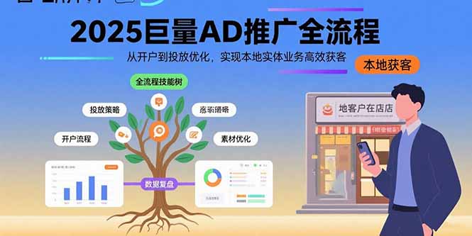 2025巨量AD推广全流程，从开户到投放优化，实现本地实体业务高效获客-A资源网